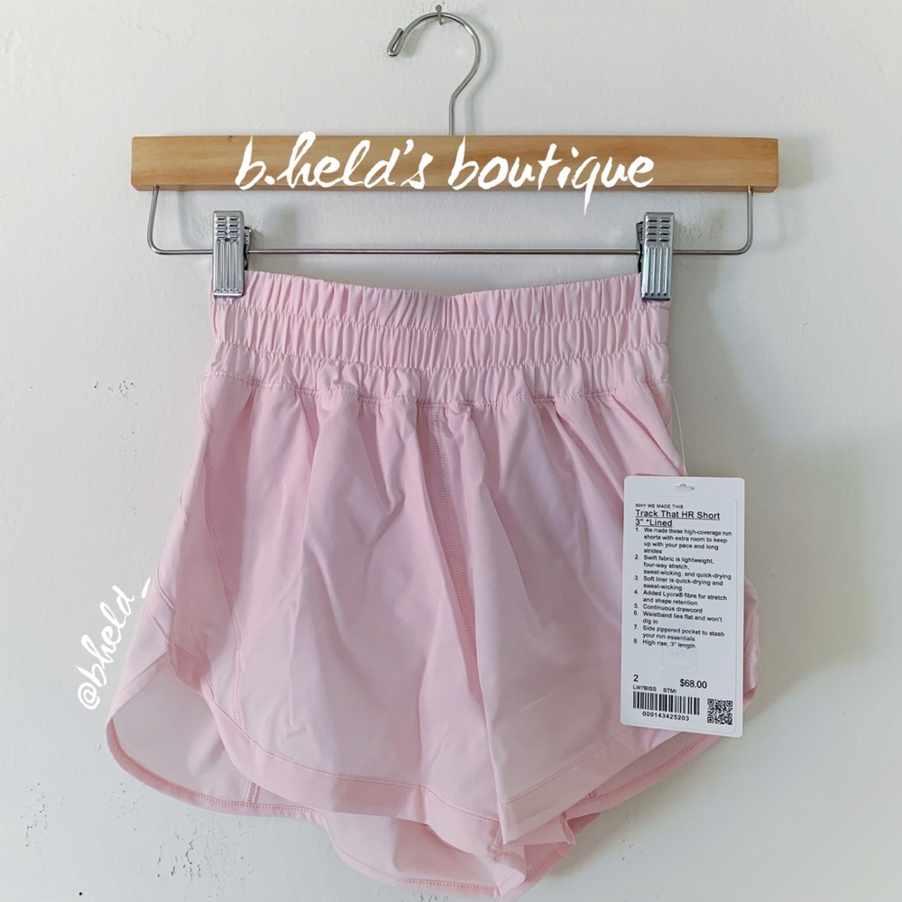 lululemon Track That High-Rise Lined Short 3" Strawberry Milkshake Sz 2 New NWT